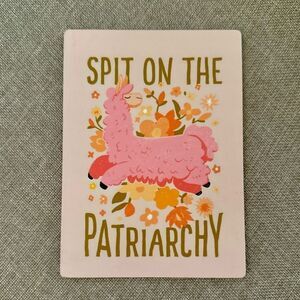 Spit on the Patriarchy Llama Magnet